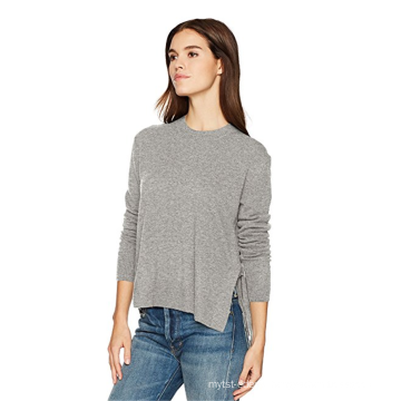 PK18A69HX Women's Side Tie Cashmere Crew Sweater